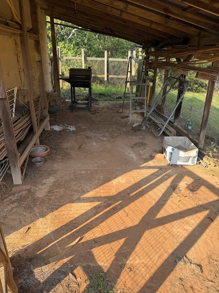 After: cleared carport ready for the next chapter