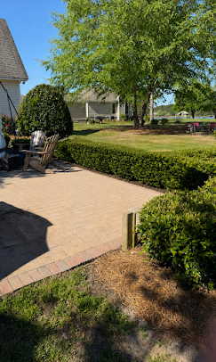 Empty deck after Cory's Cleanouts hauled the hot tub away